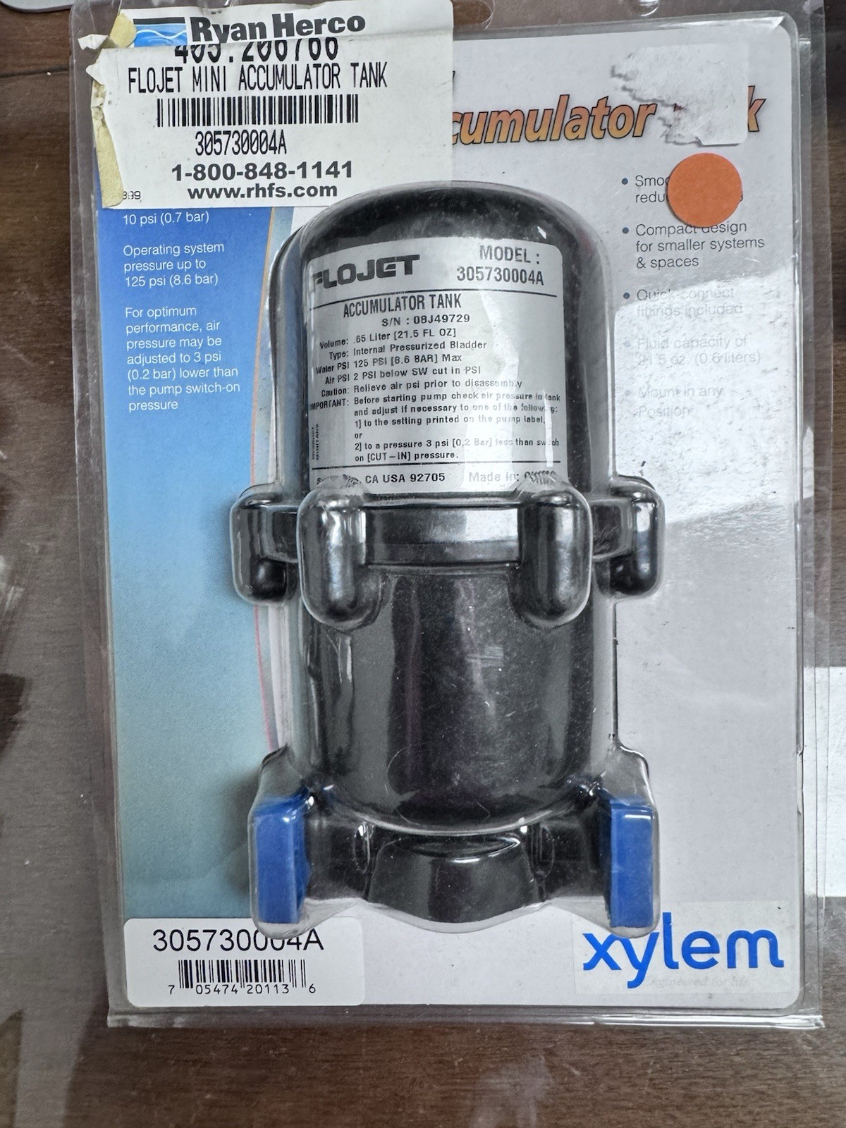 Flojet 305730004A Fresh Water Accumulator Tank WATER PUMPS RV