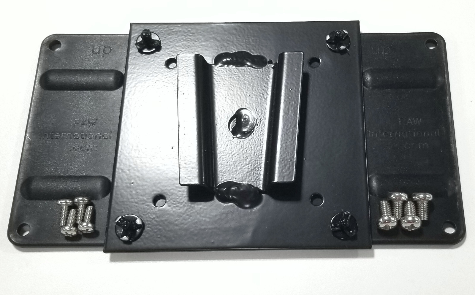 200mm x 100mm Polymer TV Adapter Assembed to a PAW Steel TV Bracket