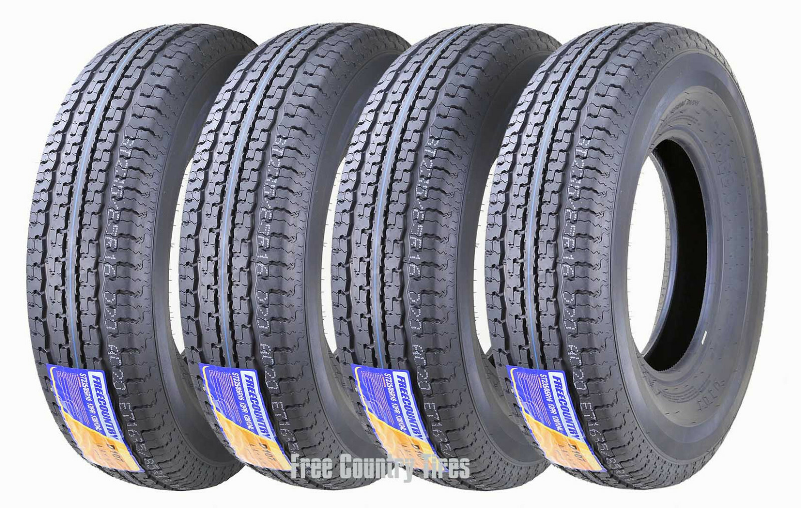 4 Trailer Tires ST235/85R16 Premium FREE COUNTRY Radial 12 Ply LR F Steel Belted