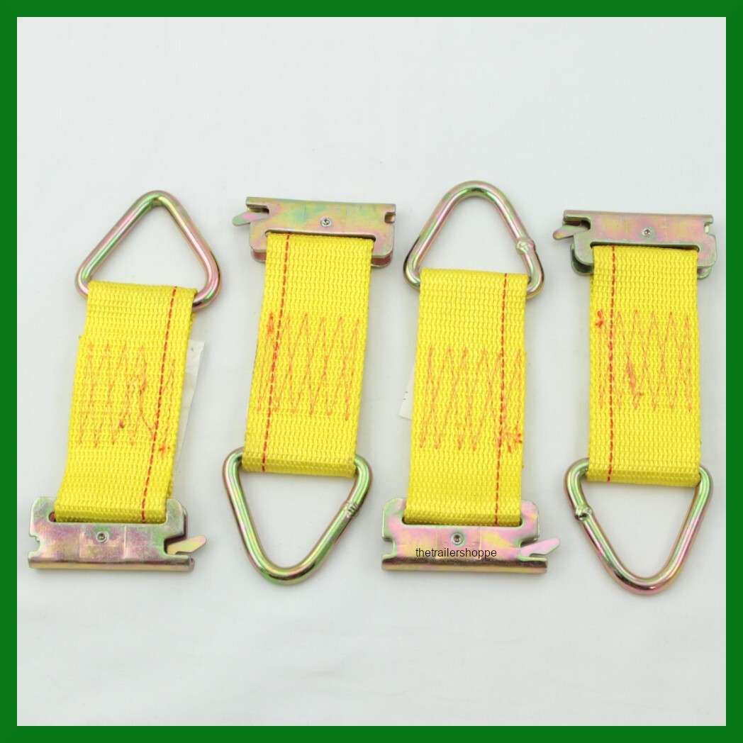 E-track 2″X6″ Strap with D-Ring Truck Trailer Cargo Control Tie down -Set of 4