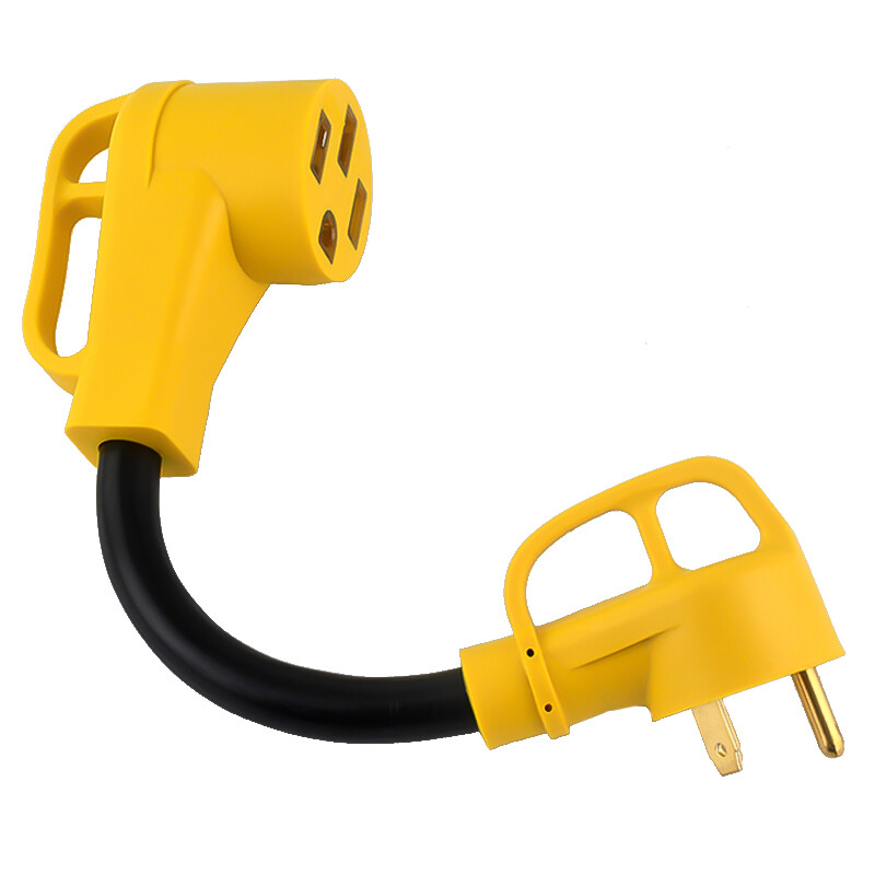 Adapter Cable:NEMA TT-30P to NEMA 14-50R 12-Inch Length 30A to 50A Conversion
