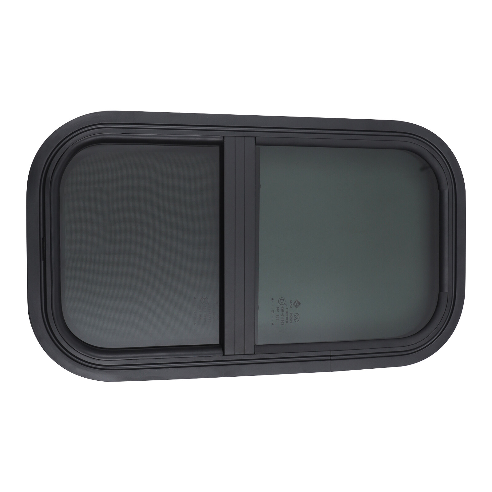 New Vertical Sliding Black RV Window 12”x22” Wall Includes Mounting Ring