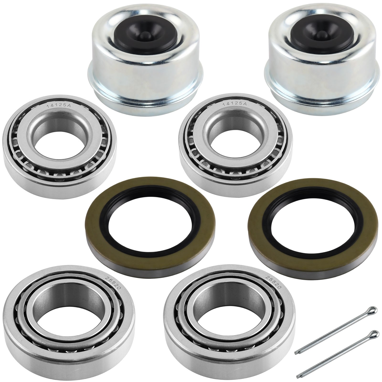4Sets Trailer Hub Wheel Bearing Replace Kit 25580 14125A Fits 5200-7000lbs Axles