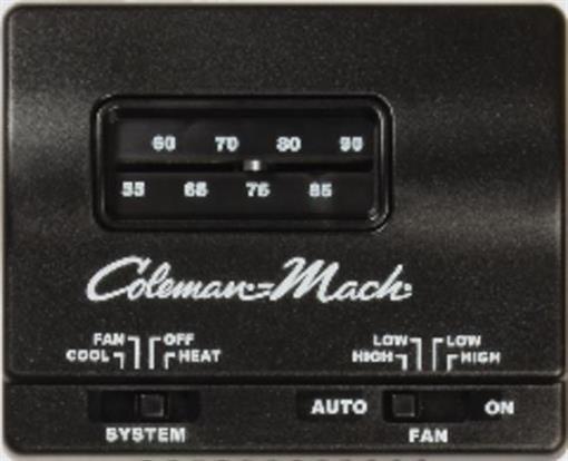 COLEMAN RVP COOL ONLY THERMOSTAT BLACL 7330-3861