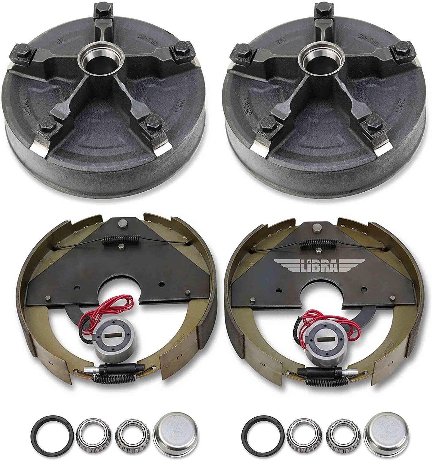 LIBRA MH8222 Mobile Home Trailer Brake Drum Kit w/ 12″x2″ Mobile Home Brakes 3.1