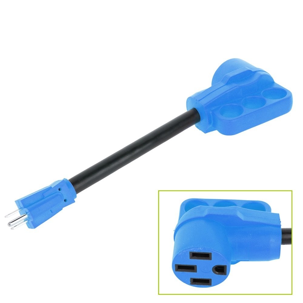 15 Amp Male to 50 Amp Female Adapter RV Electrical Converter Cord Cable