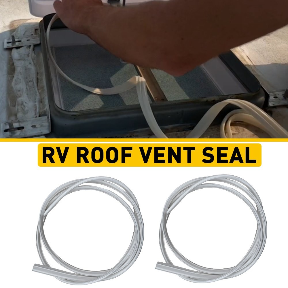 2 PCS For RV Roof Vent Seal 51″ TPE Rubber Camper Vent Fan Gasket Replacement