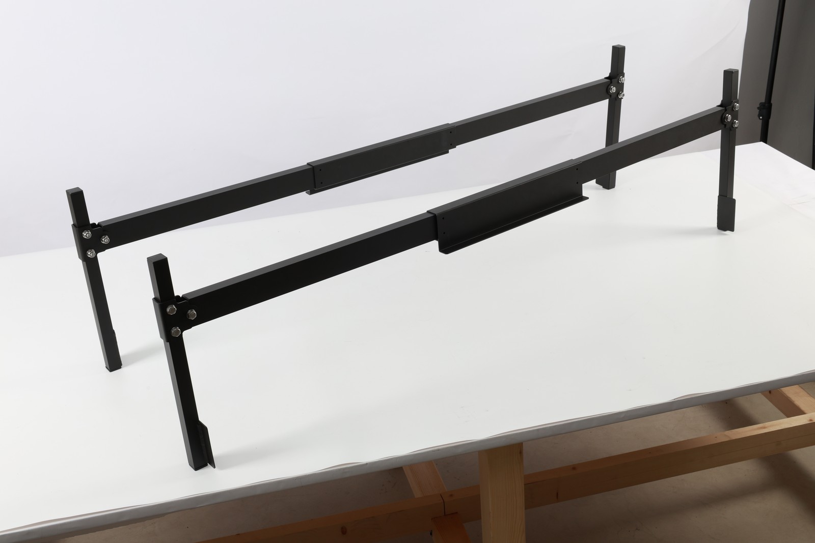 Aluminum Truck Cap&Topper Ladder Roof Rack for Pickup Camper Shell Black Upgrade