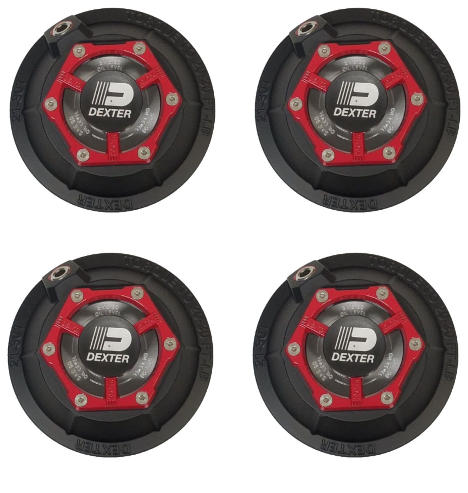 4 – Dexter FORTRESS 4″ Diameter Aluminum Oil Cap for 10-15,000 lb axles