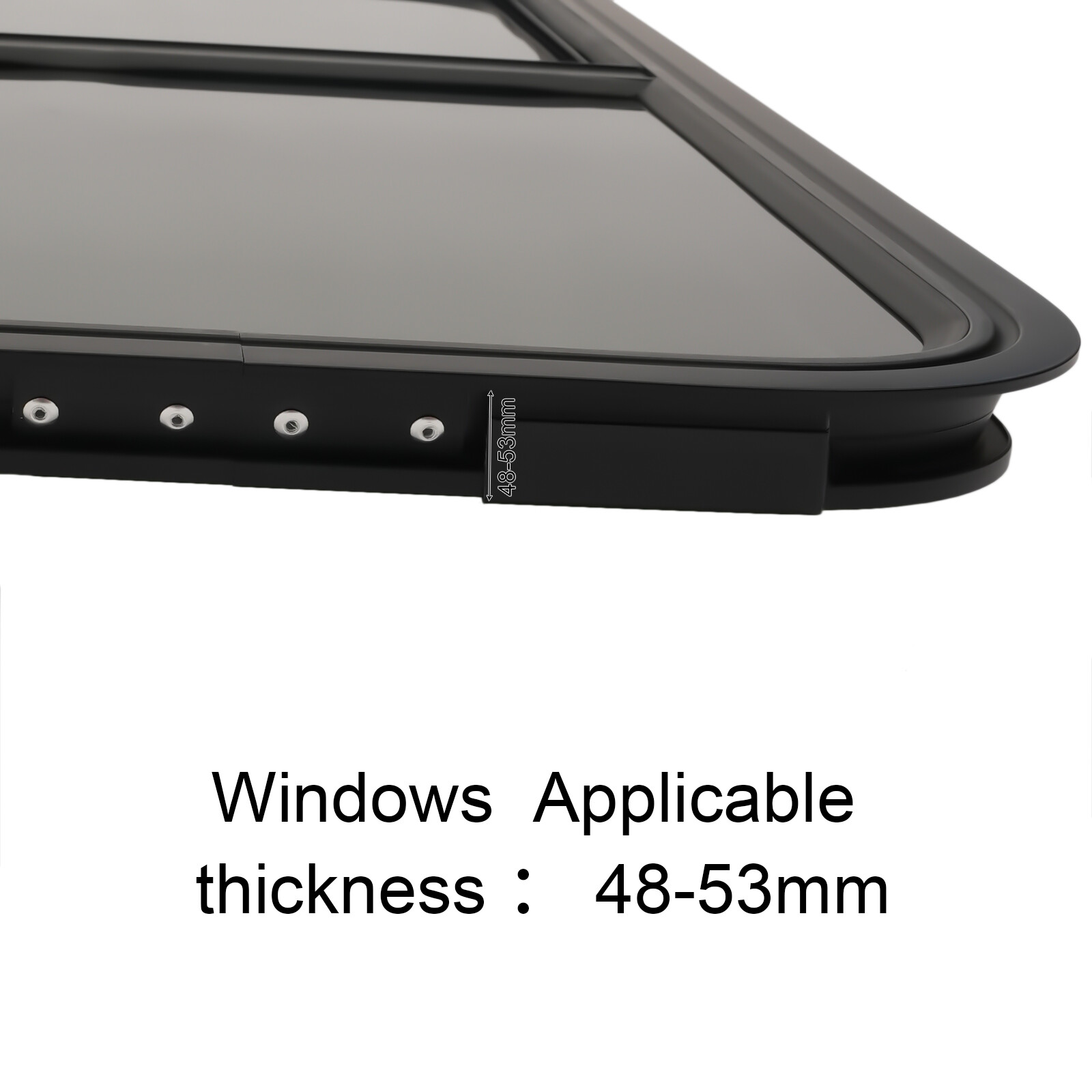 New Vertical Sliding Black RV Window 12”x22” Wall Includes Mounting Ring