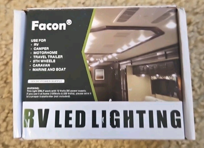 Facon 12V Single Touch Dimmer Switch ON/OFF for LED Lights Up to 60 Watts