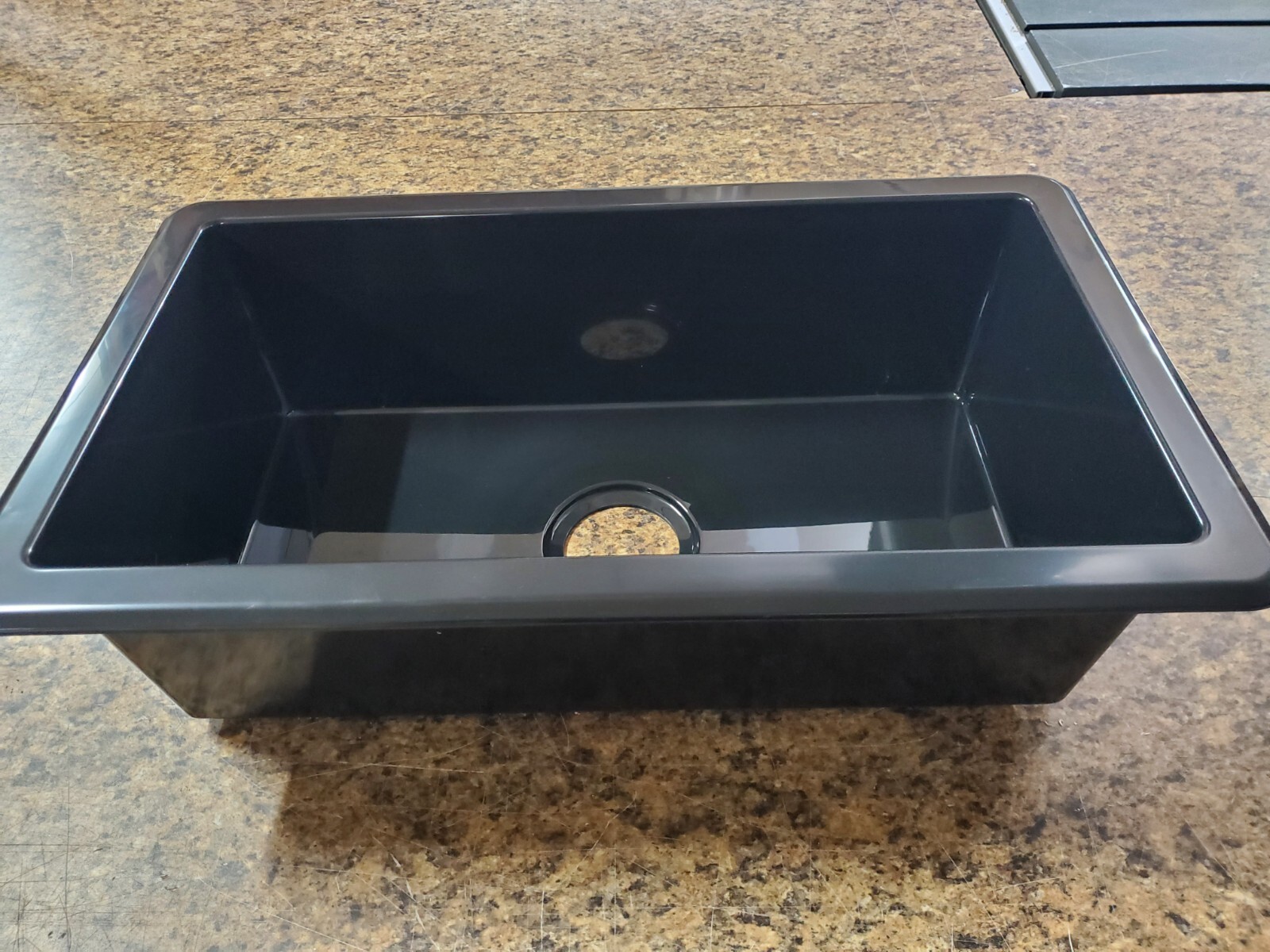 RV Kitchen Sink 27″ x 14″ Single Basin Black Plastic