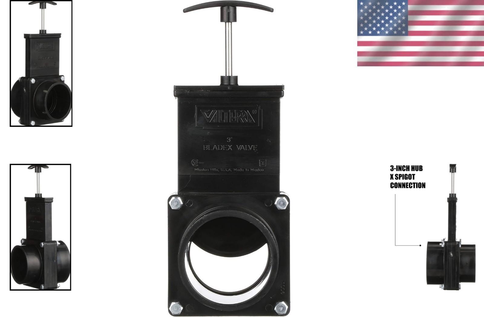 Corrosion Resistant ABS Gate Valve – Ideal for RVs, 3-Inch Connection