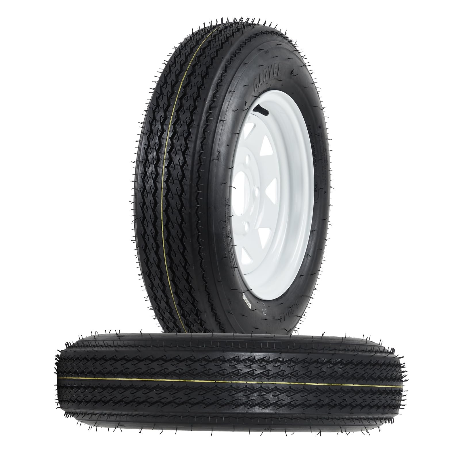 ✨4 PCS Trailer Tires 5.30-12 5.30×12 530-12 530 12 with 12″ Rim 5 Lug on 4.5″ 6P
