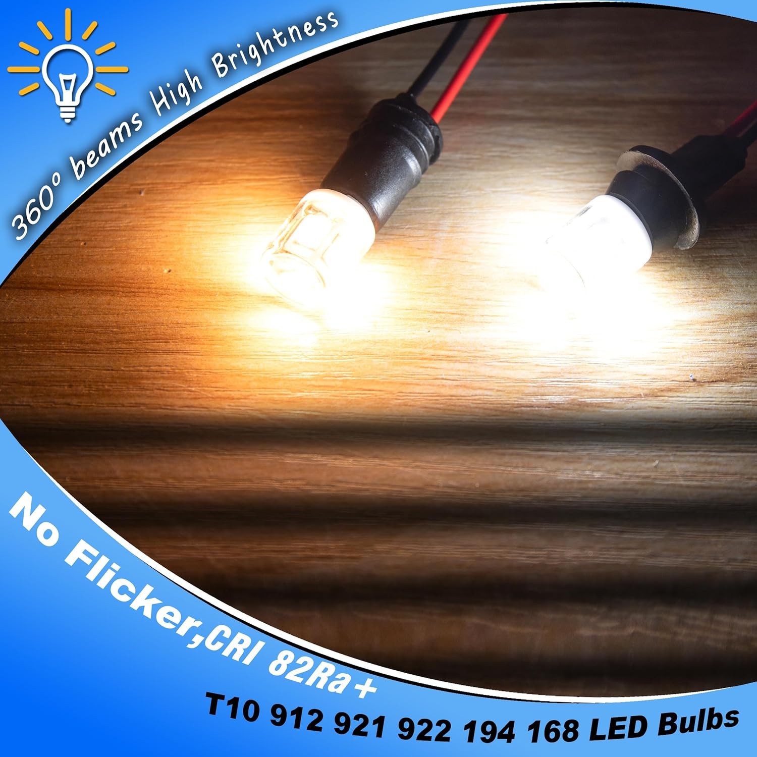 921 194 LED Light Bulbs 2W 2700K T10 – 3 count (Pack of 1), 2700k Warm White