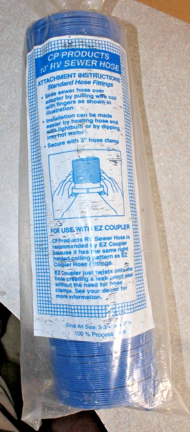 CP RV SEWER HOSE 10 FT NEW IN Bag pipe only no ends no Clamps