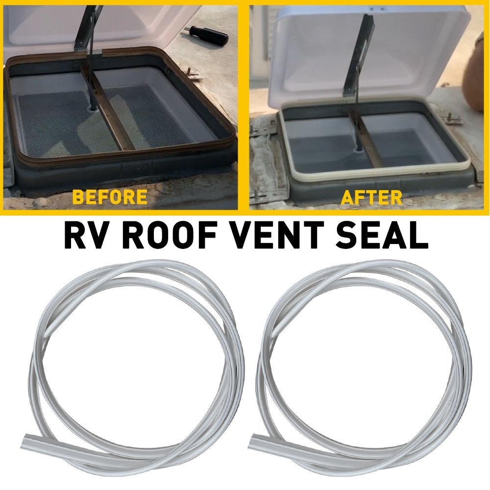 2 PCS For RV Roof Vent Seal 51″ TPE Rubber Camper Vent Fan Gasket Replacement
