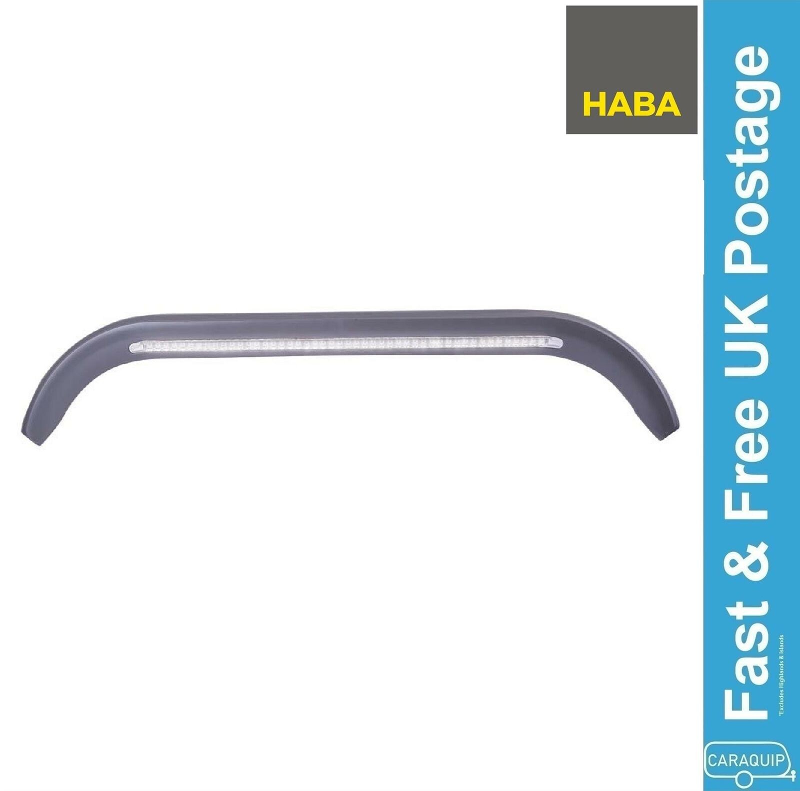HABA LED Awning Light Over Door With Gutter 48 LED Grey Caravan Motorhome LE824