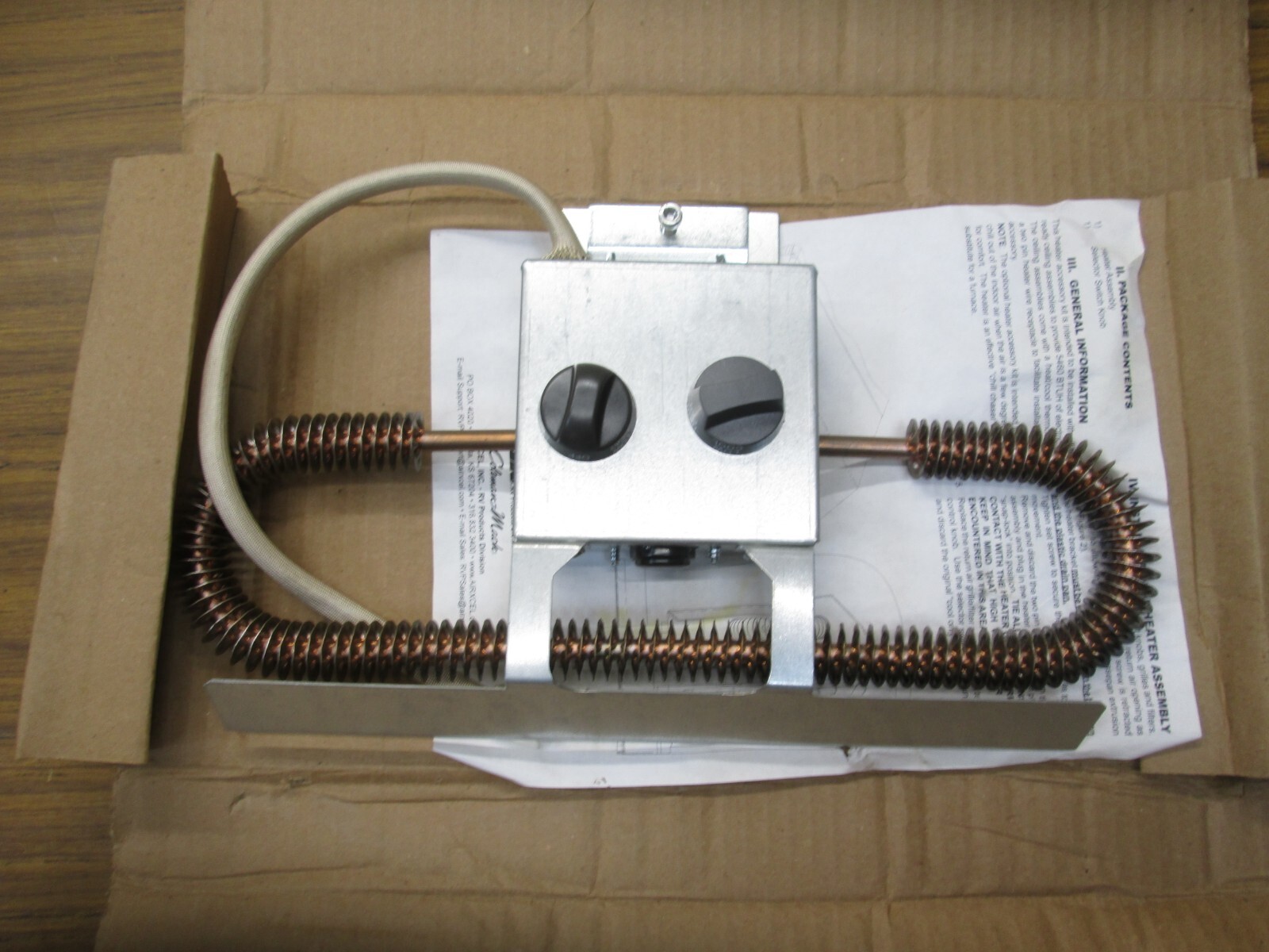 Airxcel 9233A electric heat Add on for roof mounted AC in a RV