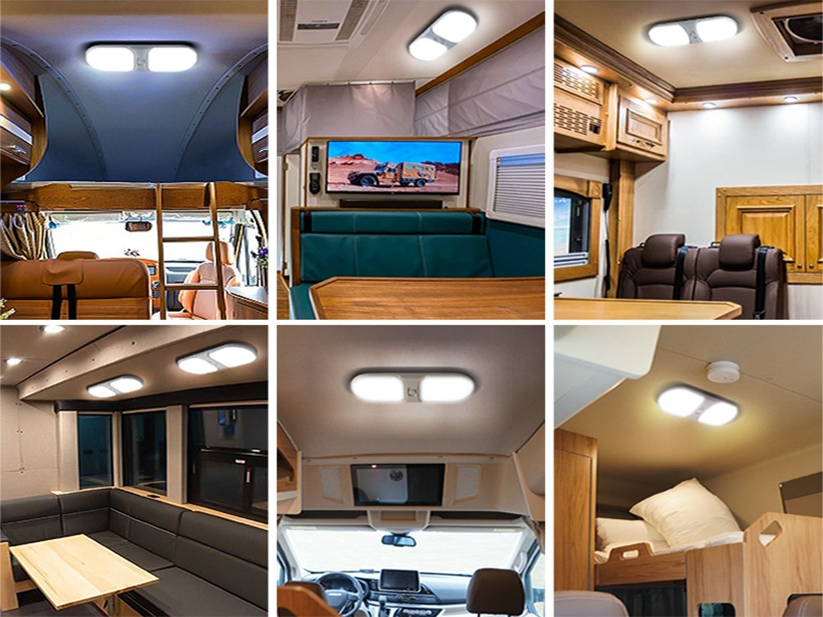 2-10x 12V Led RV Ceiling Dome Light RV Interior Lighting for Trailer Camper Boat