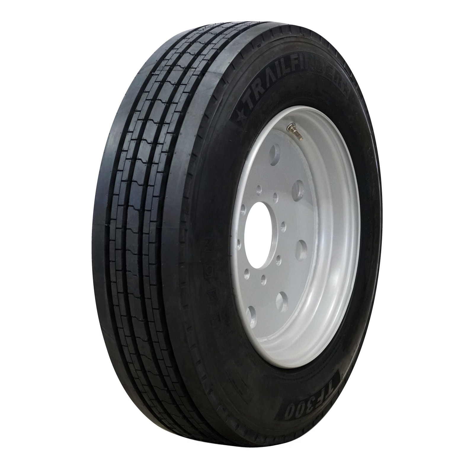 Trailfinder 17.5″ 18 ply Radial Trailer Tire & Wheel – ST 215/75R17.5 8 Lug