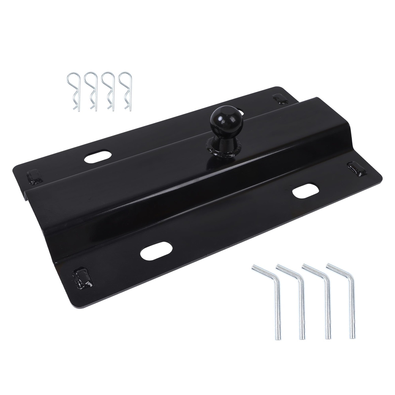 New 30,000lb Gooseneck Ball Plate All Standard 5th Wheel Rails Adapter Hitch