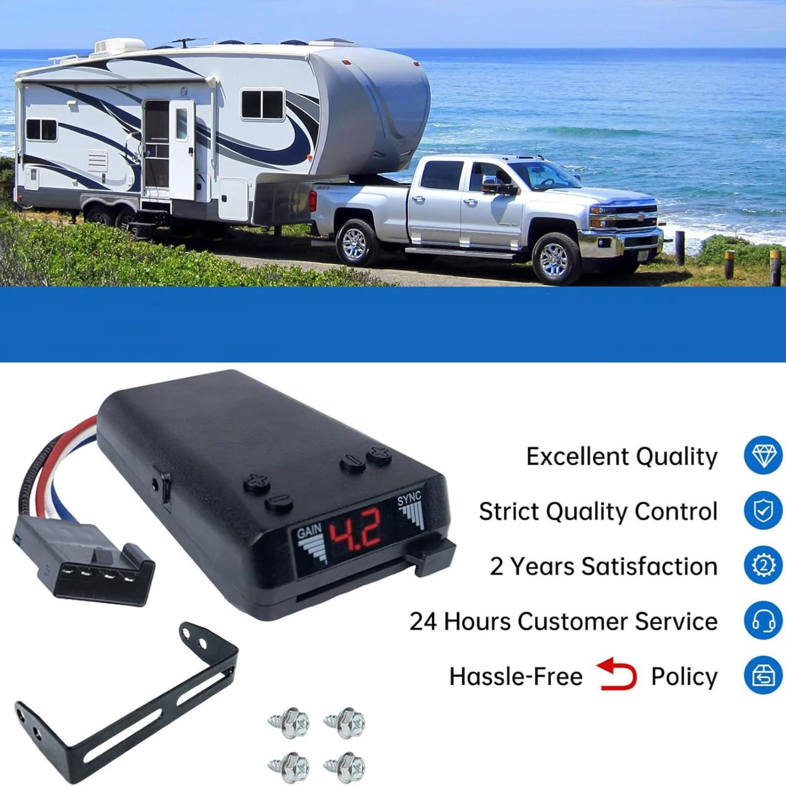 Time-Delay Brake Controller For Ford Includes Bracket And Six Mounting Screws
