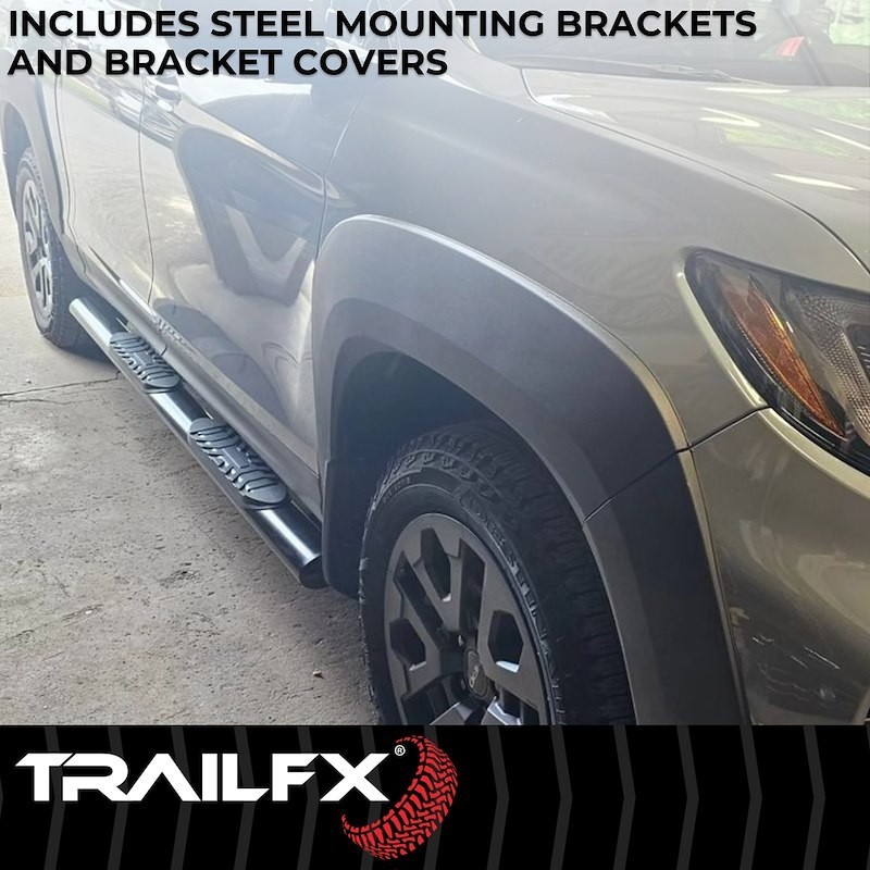 TrailFX A1542B Steel Oval Black Powder Coated Nerf Bar 19-25 Ram 1500