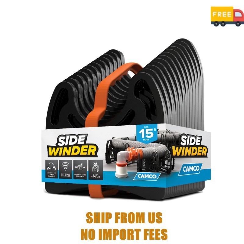 Camco Sidewinder Camper RV Sewer Hose Support – Plastic, Multicolor, 15-Foot (43