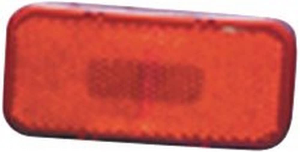 12V Red Rectangular RV Clearance Light with Waterproof Rounded Corners