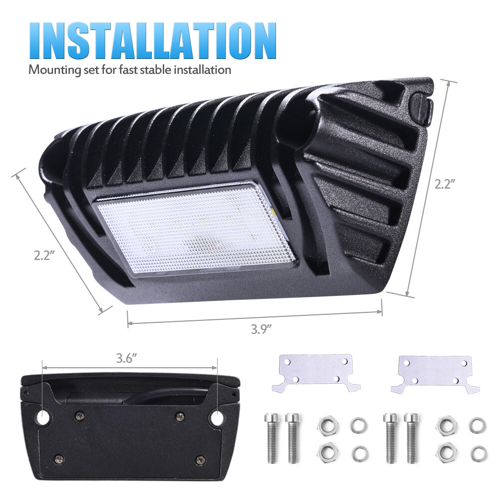2PC 12V Exterior LED Porch Utility Light 750l Awning Lamp for RV Trailer Caravan