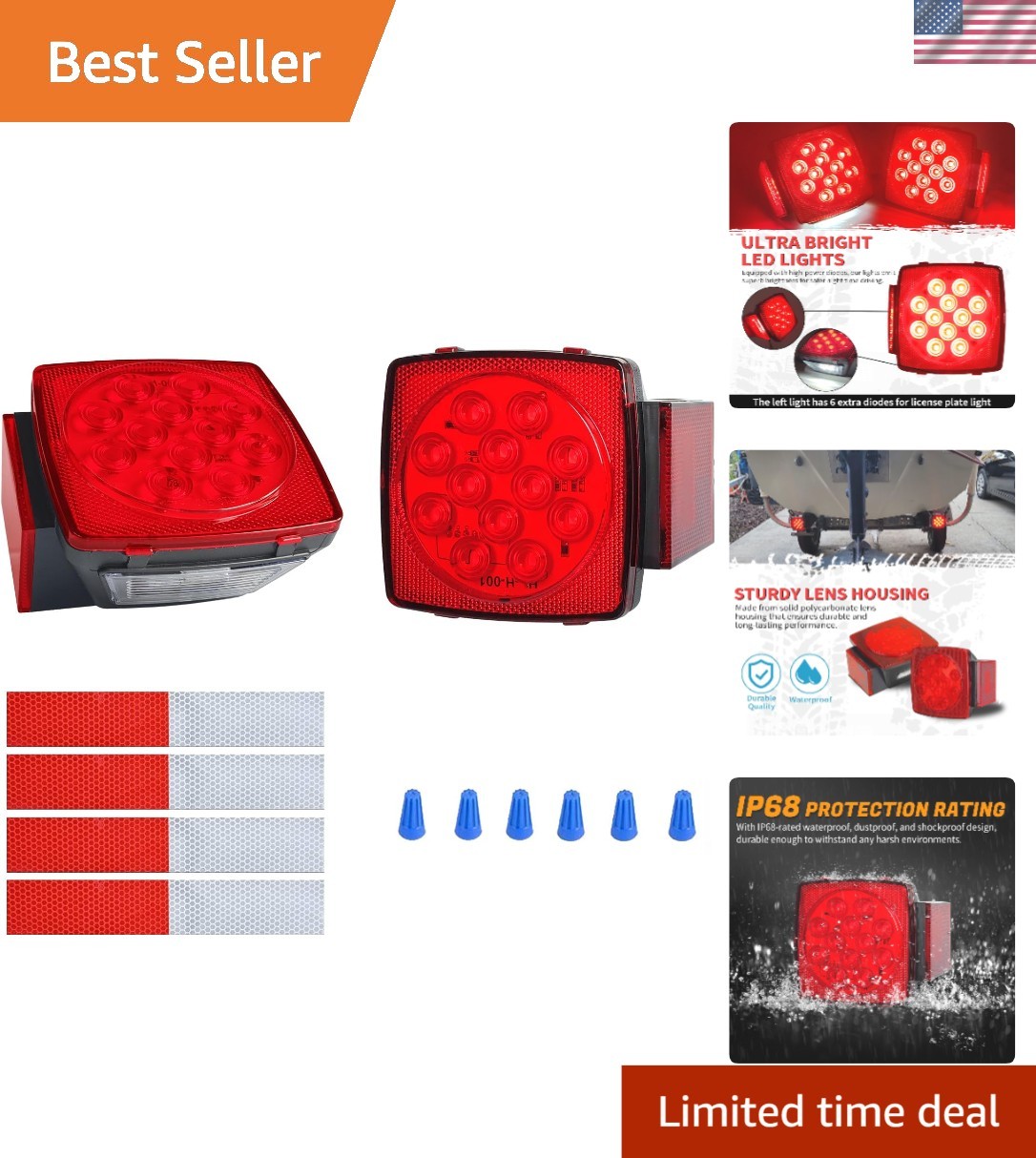 Universal Fit 12V Submersible Trailer Lights – Durable, Multipurpose & Reliable