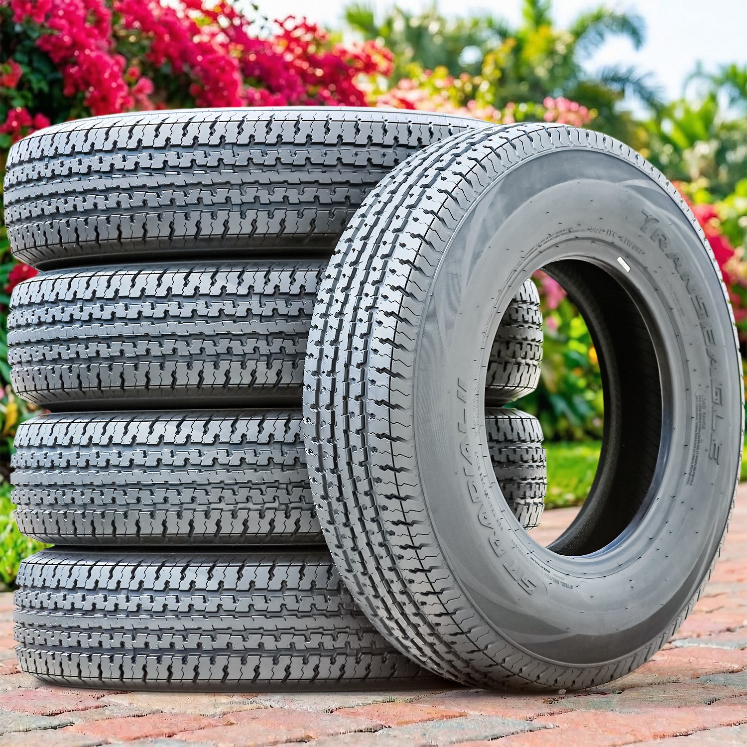 4 Tires Transeagle ST Radial II Steel Belted ST 205/75R15 Load D 8 Ply Trailer