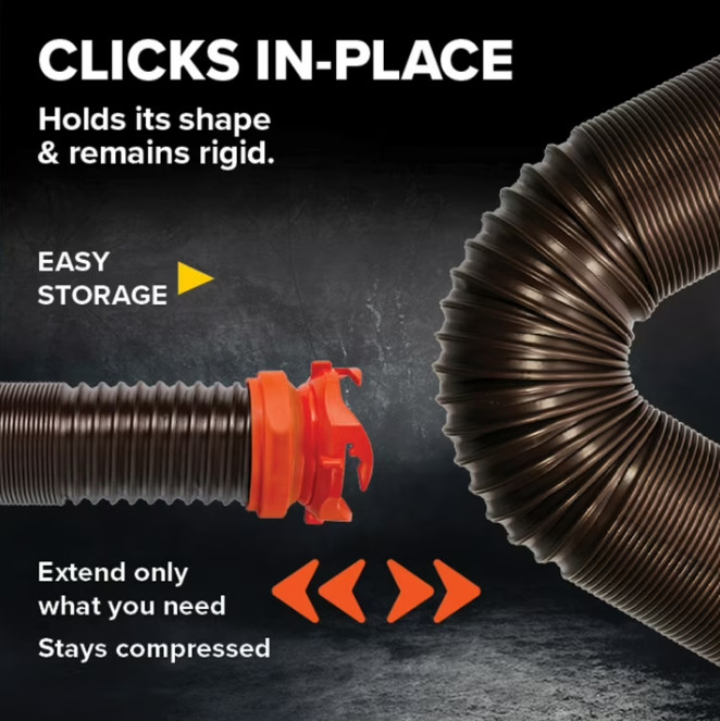 Camco RhinoFLEX 15-Foot RV Sewer Hose Kit – Multicolor, 23 Mils of Polyolefin