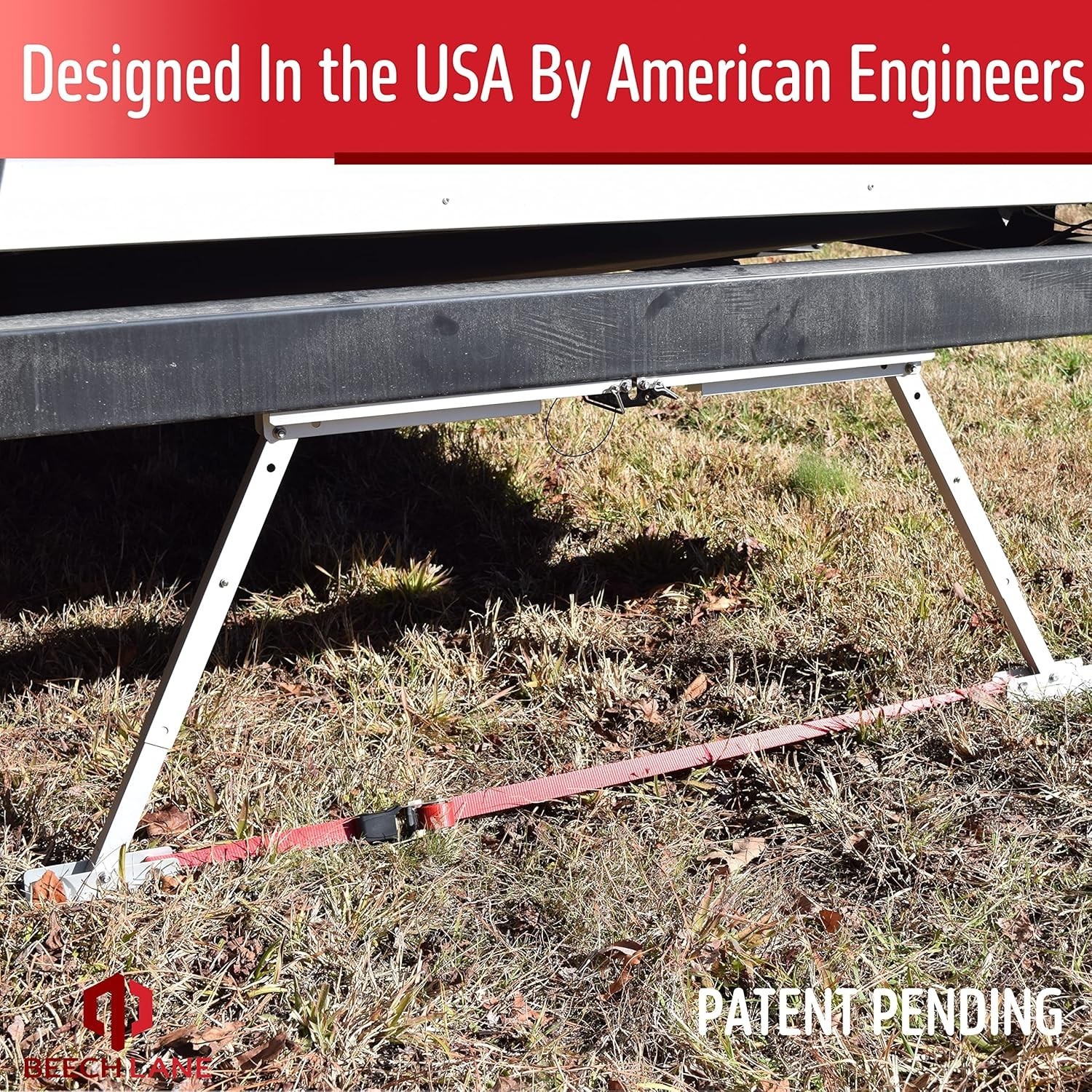Compact RV Stabilizer – Wide Support Bar & Patented Design for Better Stability
