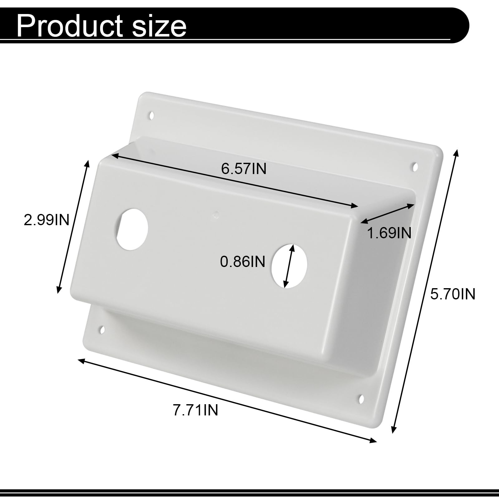 Faucet Bezel Stand Off Cover Replacement for RV caravans White