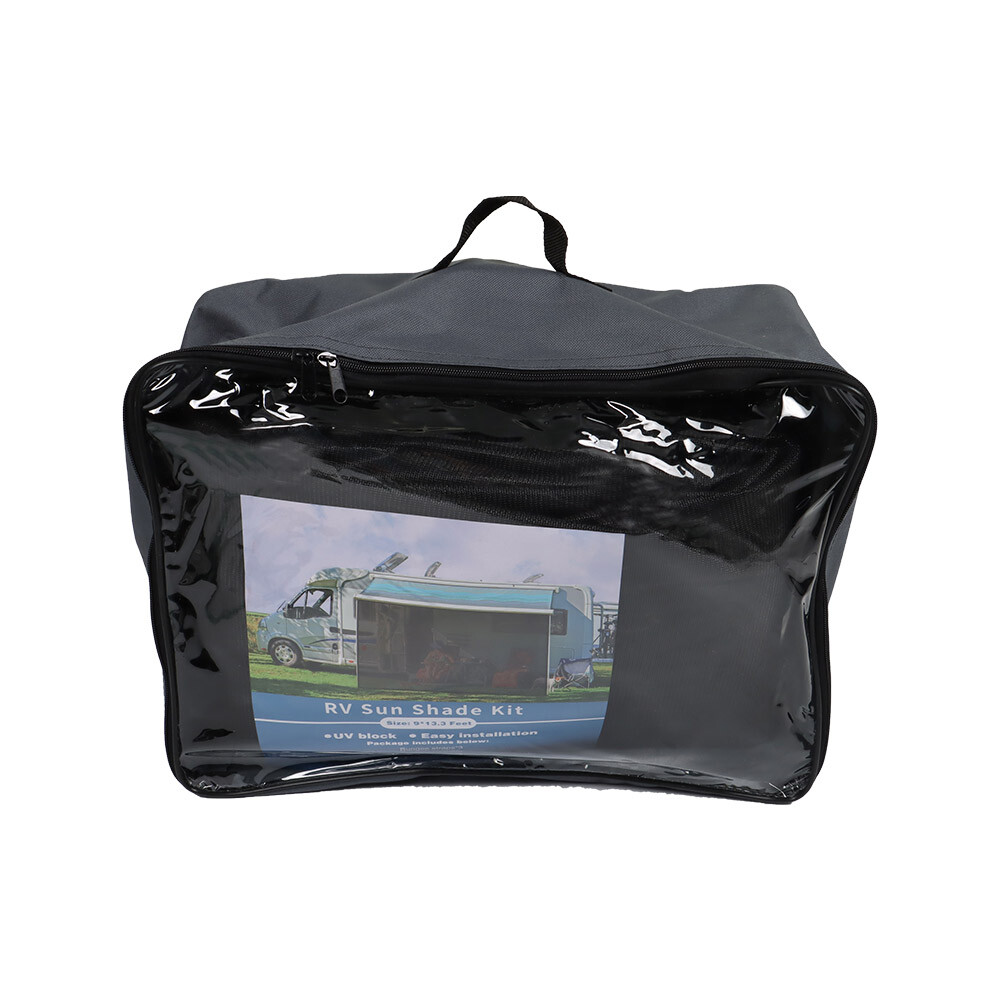 Munirater RV Awning Sun Shade Mesh Screen Sunshade Kit For Camping Trailer w/Bag