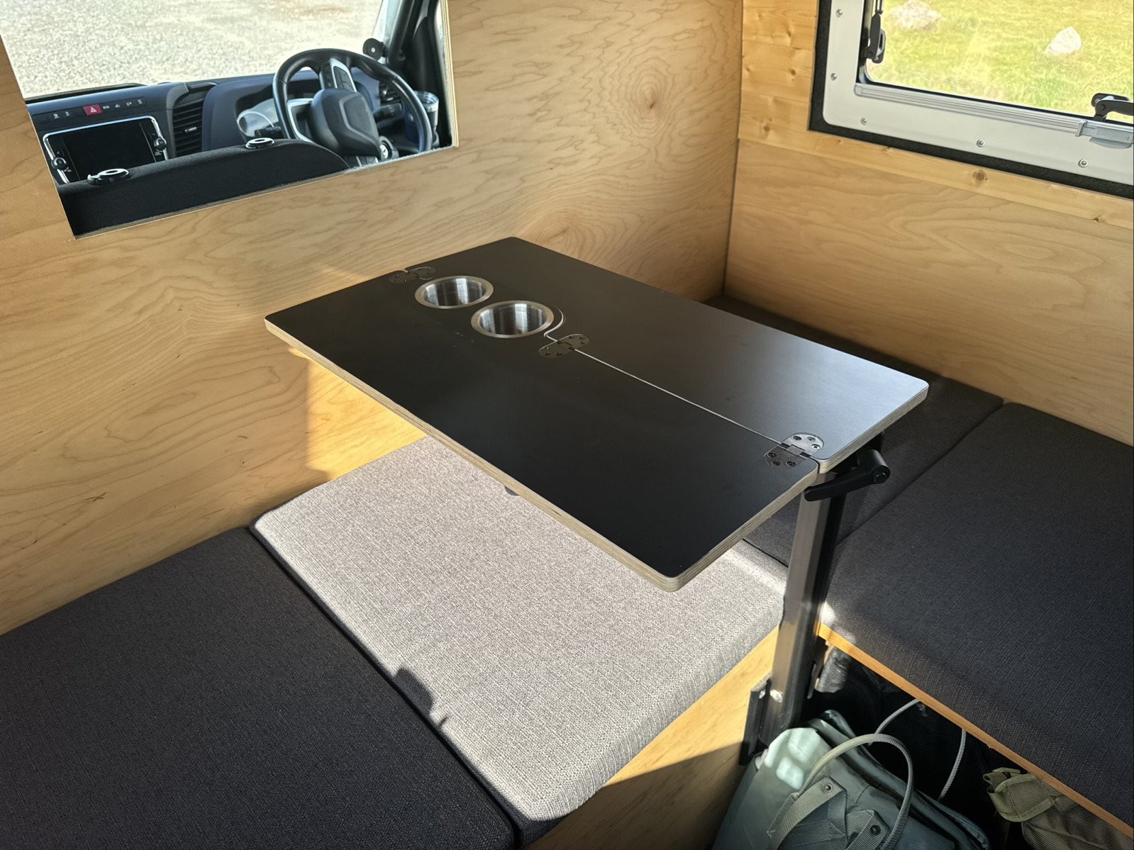 USSHIIP RV Van CamperVan MotorHome Birch Folding Swivel Table Top