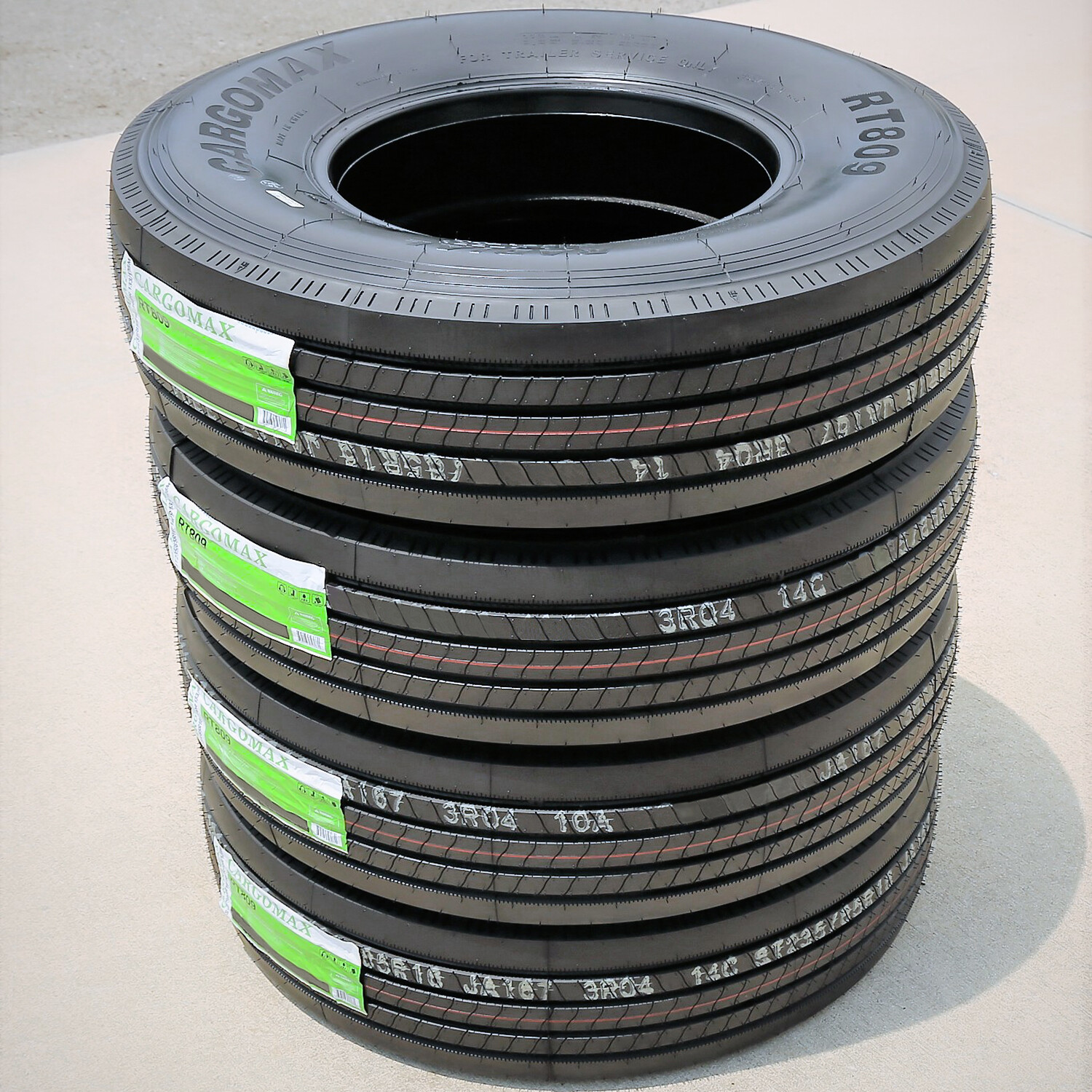4 Tires Cargo Max RT809 All Steel ST 235/80R16 Load G 14 Ply Trailer