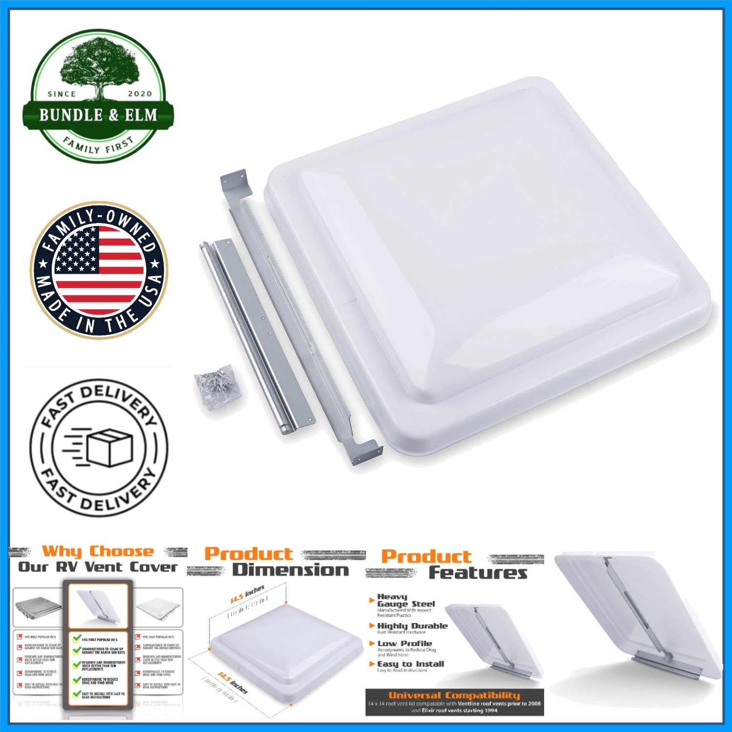 Battery Powered RV Roof Vent with Exhaust Fan Design for Efficient Ventilation