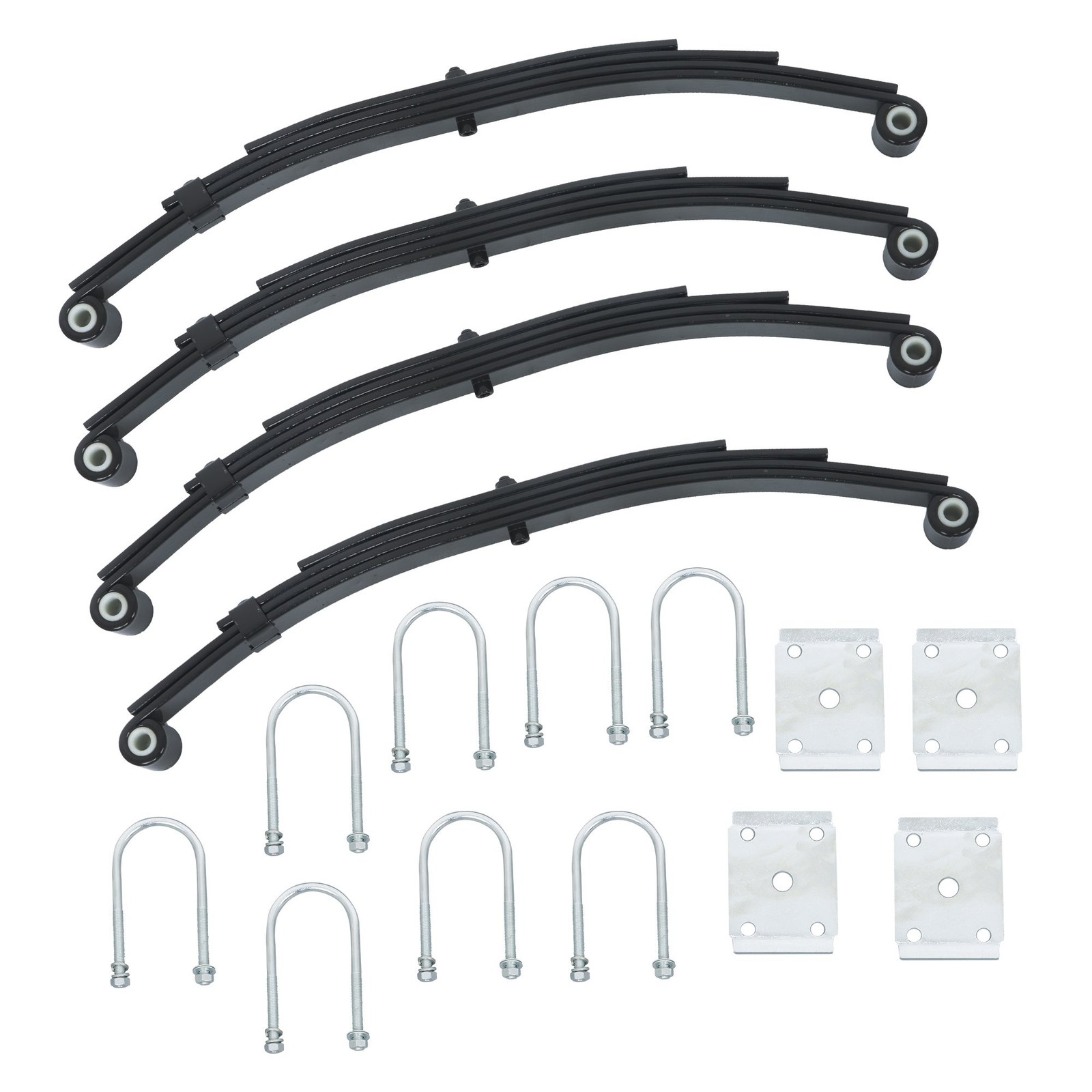 4Leaves 2500lbs Spring/U-bolt For 5000lbs Tandem Trailer Axle Suspension Kit New