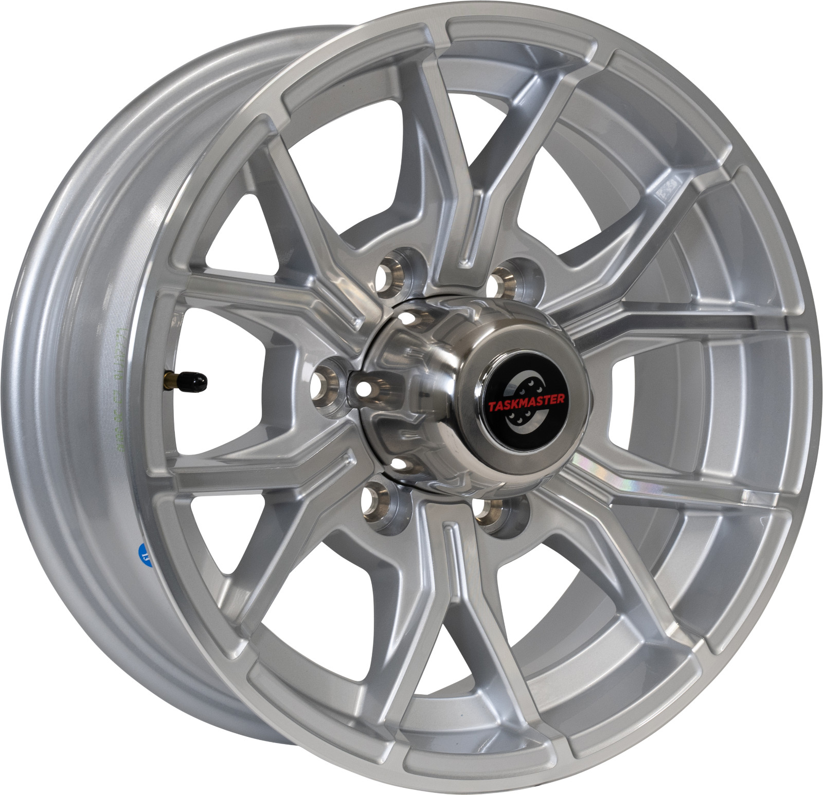 15×6 Trailer Wheel 6×5.5 Bolt Pattern Silver Machined Aluminum Trailer Rim