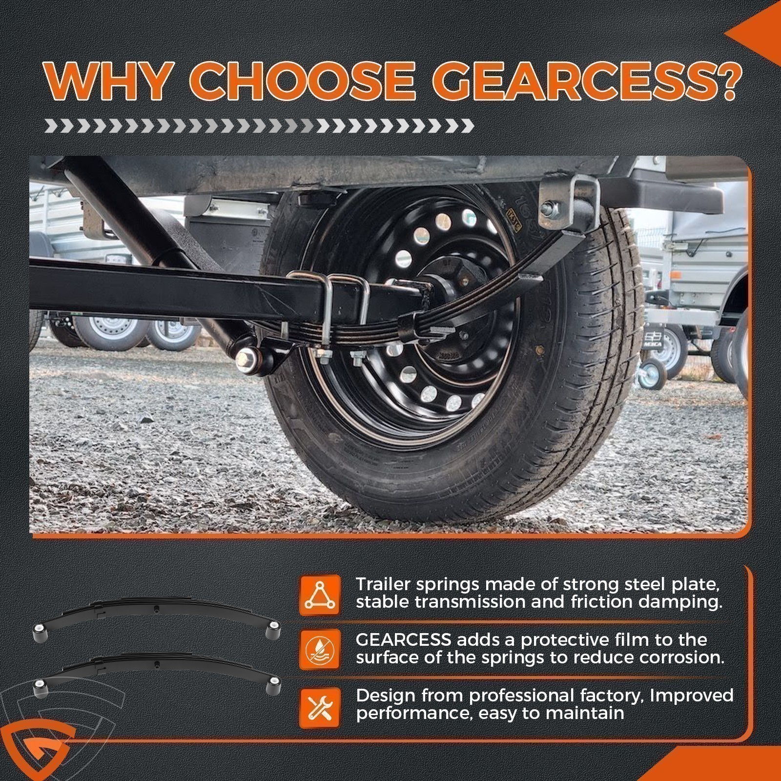 For 3500lb Single Trailer Axle Suspension Kit Leaf Spring U-bolt & Hanger /