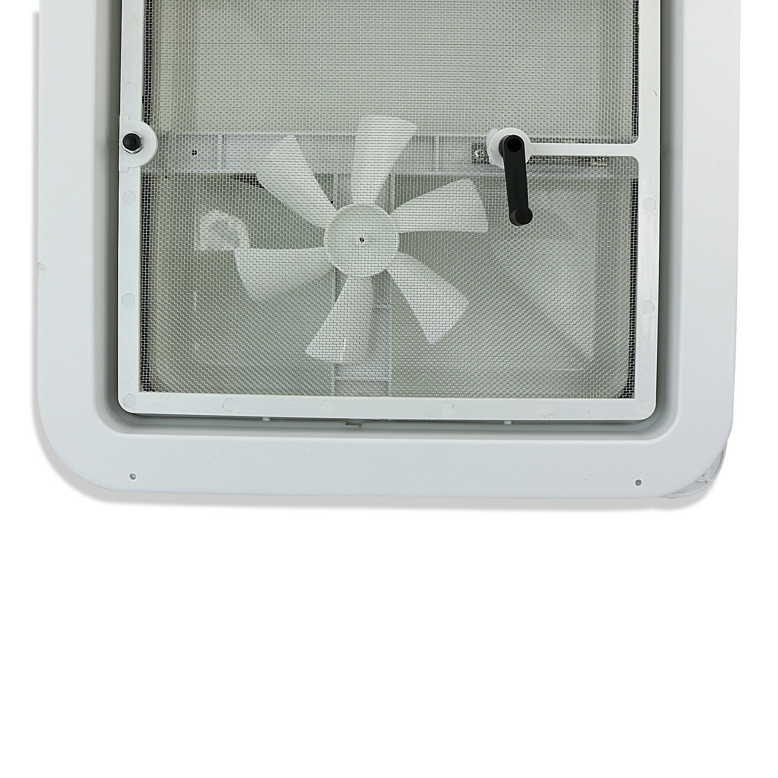 14″ x 14″ RV Roof vent Complete 12 volt FAN w/ WHITE lid inner garnish ring