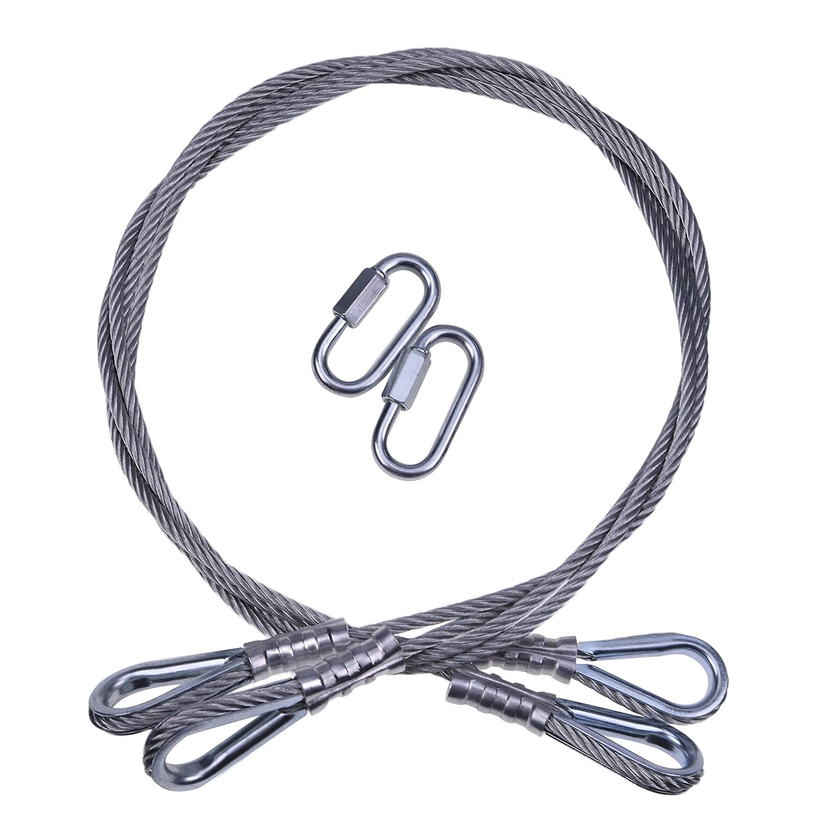 2Pcs Lift Cables 125542 For Gorilla Lift Non Coated Cables with EZ Spring Clips