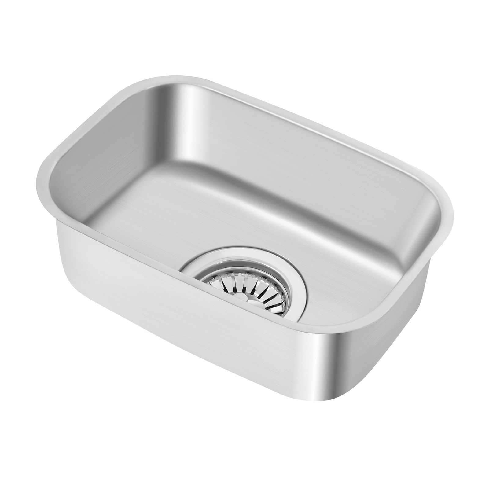 RV Kitchen Sink Hand Wash Basin w/ Water Outlet Caravan Camper Stainless Steel