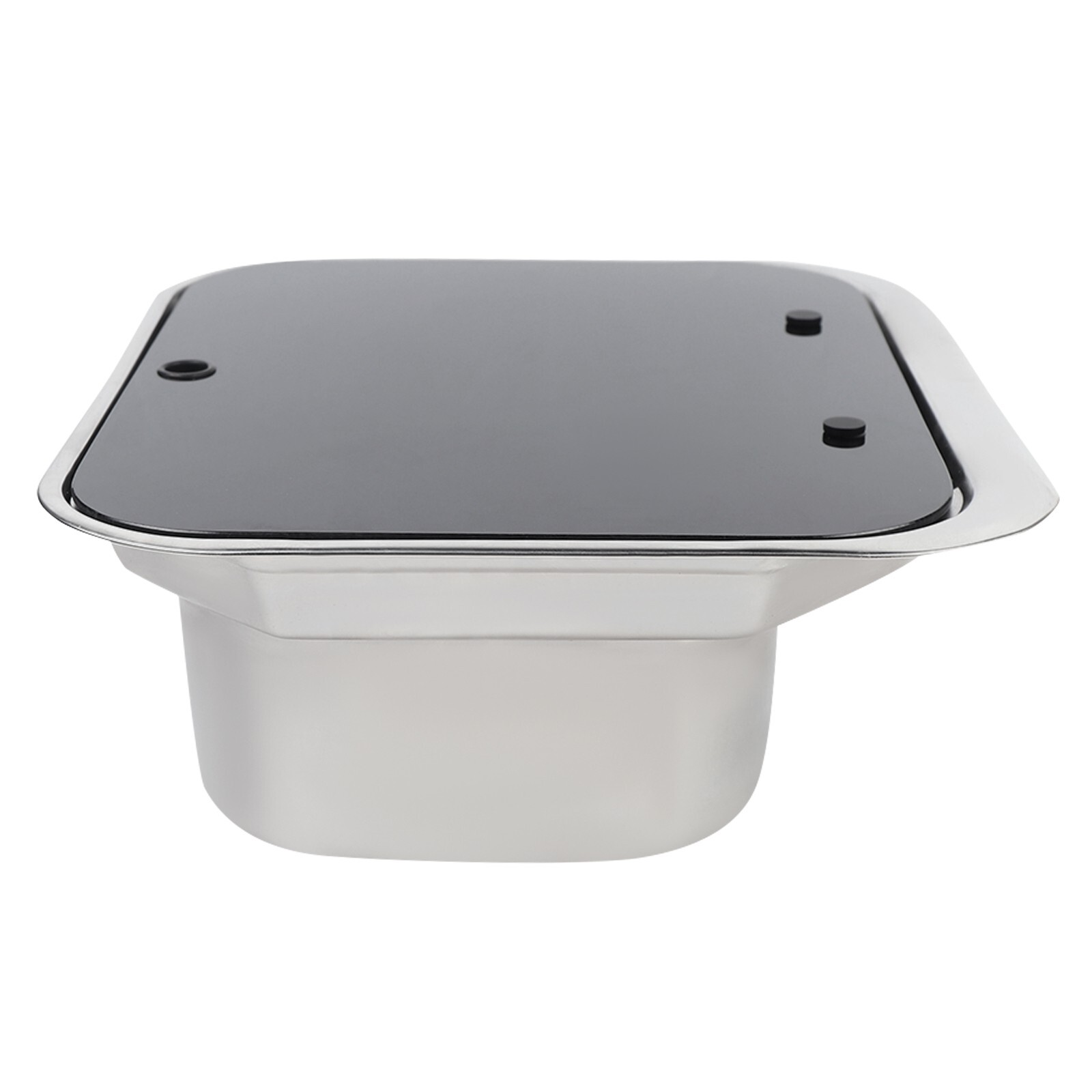 RV Caravan Camper Boat Stainless Steel Hand Wash Basin Kitchen Sink W/Lid