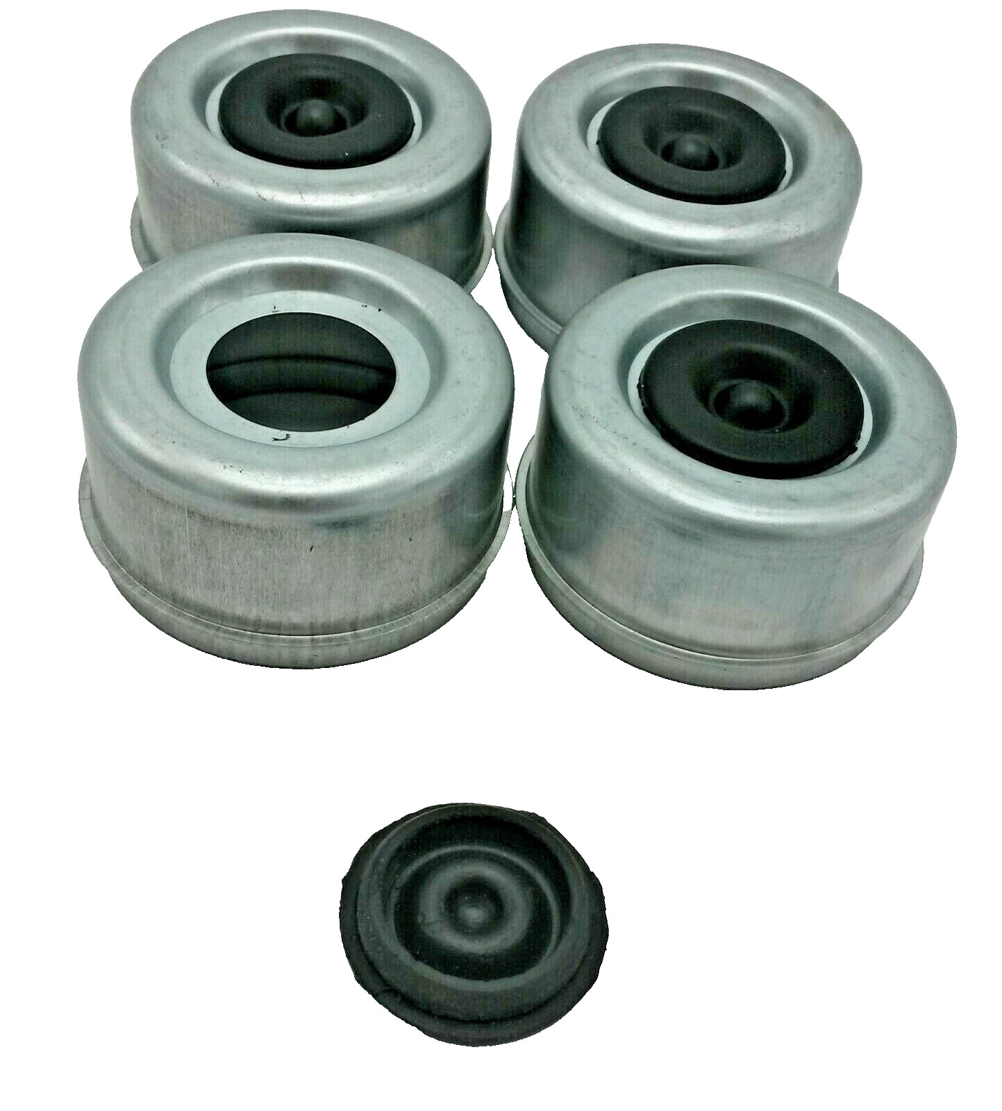 FOUR – 2.71-2.72 Trailer Axle Dust Cap Cup Grease Cover RV Camper EZ Lube