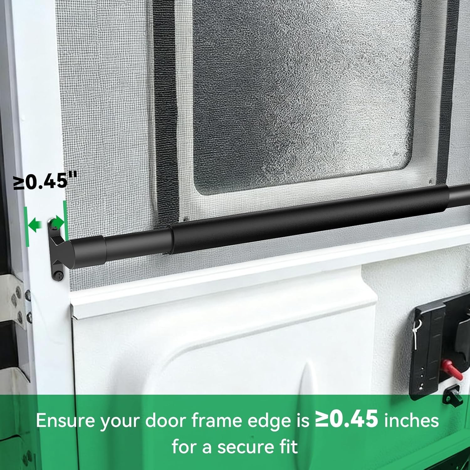 19.9″ to 32.3″ Adjustable Aluminum Camper Screen Door Crossbar, Sturdy Non-Sl…