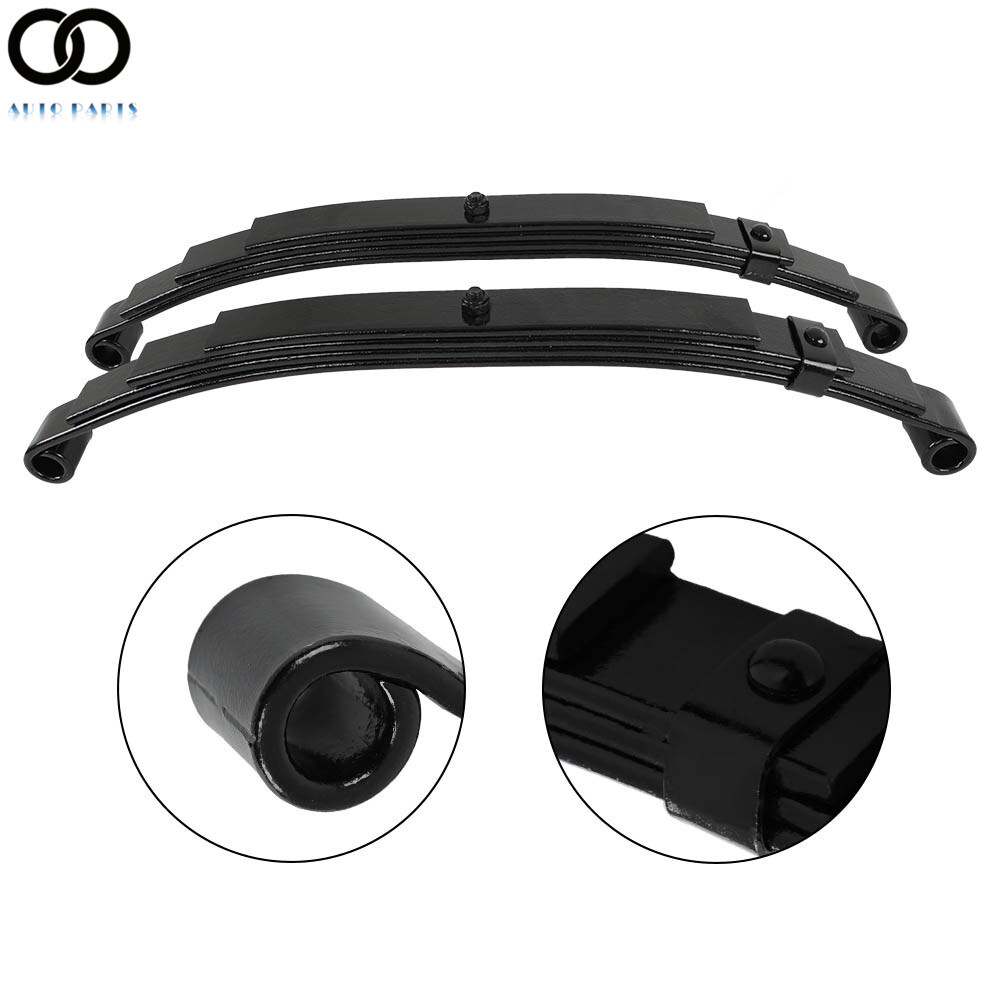 2PCS Trailer Leaf Spring 4 Leaf Double Eye 2500lbs Cap Per For 5000lbs Axle